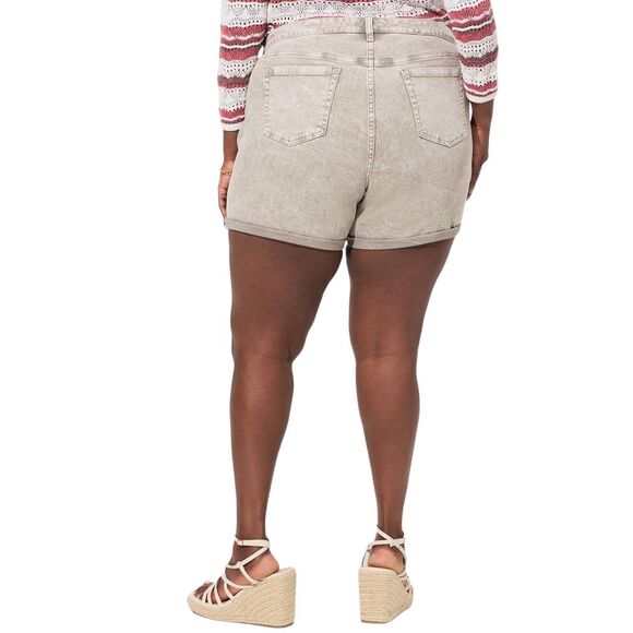 Torrid Plus Sz 24 Denim Shorts Boyfriend Vintage Stretch Mid Rise Short Gray 553 - Picture 2 of 14